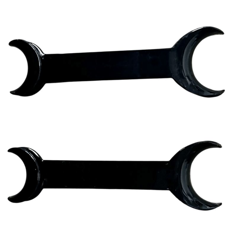 Retractor lateral doble redondo negro