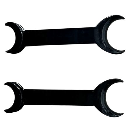 Retractor lateral doble redondo negro